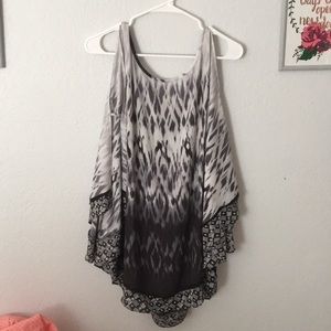 Black and White cold shoulder top